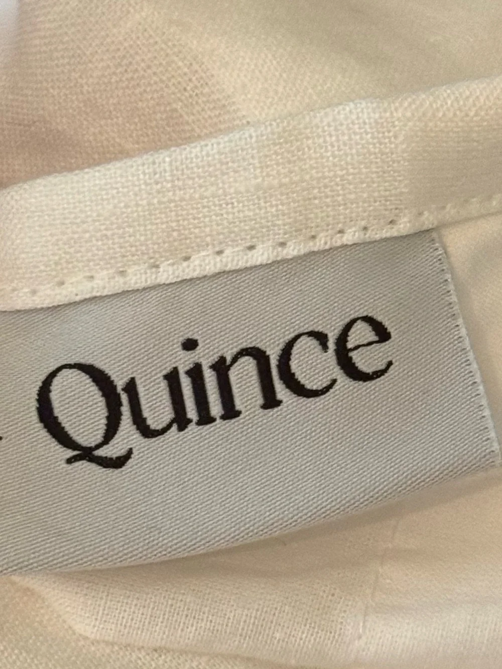 Quince White European Linen Single Panel Curtain 48”x108”